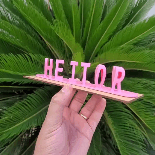 Nomes Personalizados - Ilusão 3D - 20Cm