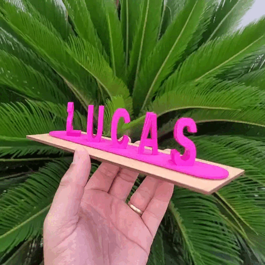 Nomes Personalizados - Ilusão 3D - 20Cm
