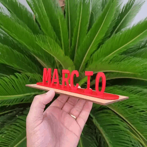 Nomes Personalizados - Ilusão 3D - 20Cm