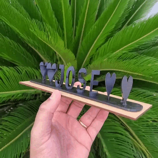 Nomes Personalizados - Ilusão 3D - 20Cm