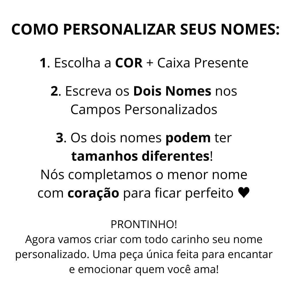 Nomes Personalizados - Ilusão 3D - 20Cm